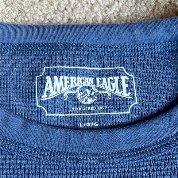 American Eagle Blue Long Sleeve Shirt - Picture 2 of 3